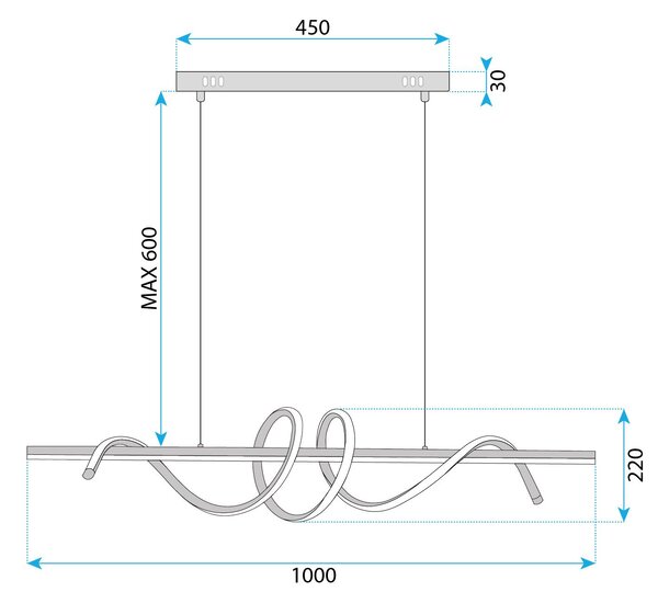 LED függőlámpa G065-CP Gold