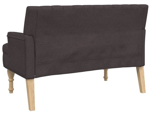 Sötétbarna szövetpad párnákkal 113x64,5x75,5 cm