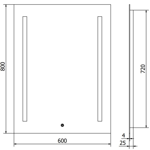 Mexen Remi, LED fürdoszobai tükör háttérvilágítással 60x80 cm, 6000K, páramentes, 9804-060-080-611-00