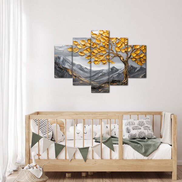 Kép – Fa arany levelekkel (150x105 cm)