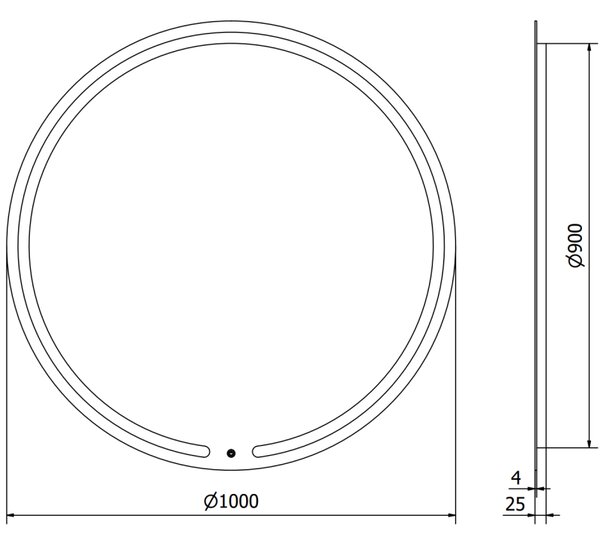 Mexen Rose, LED fürdõszobai tükör háttérvilágítással 100x100 cm, 6000K, páramentes, 9810-100-100-611-00