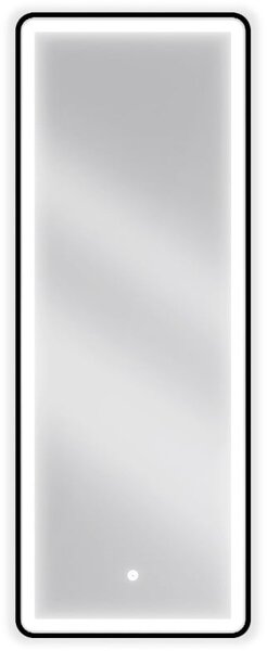 Mexen Coro fürdőszobai tükör megvilágítással 45 x 120 cm, LED 6000K, páramentes, fekete keret - 9817-045-120-611-70