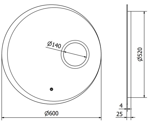 Mexen Ella, LED fürdõszobai tükör háttérvilágítással és kozmetikai tükörrel 60x60 cm, 6000K, páramentesítõ, 9811-060-060-611-00