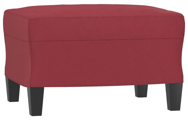 Bordó műbőr kanapéfotel lábtartóval 60 cm