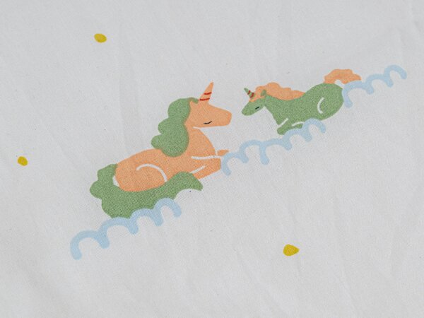 Gyerek pamut ágynemű MAGIC UNICORN TALES fehér, 100% pamut Ágyneműhuzat mérete: 70 x 80 cm | 140 x 200 cm