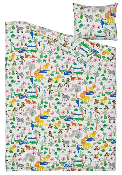 Gyerek pamut ágynemű JUNGLE DREAM TALES színes, 100% pamut Ágyneműhuzat mérete: 70 x 80 cm | 140 x 200 cm