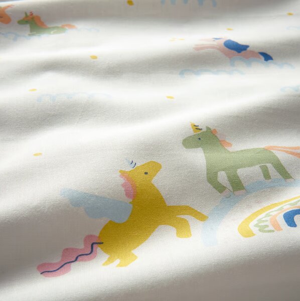 Gyerek pamut ágynemű MAGIC UNICORN TALES fehér, 100% pamut Ágyneműhuzat mérete: 70 x 80 cm | 140 x 200 cm