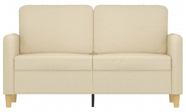 Kétszemélyes krémszínű szövetkanapé 120 cm