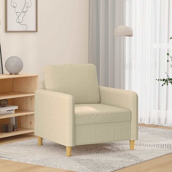 Krémszínű szövet kanapéfotel 60 cm