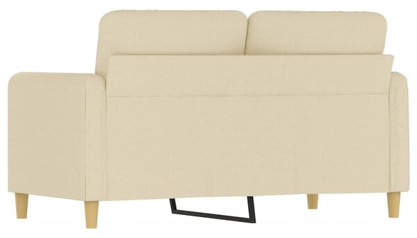 Kétszemélyes krémszínű szövetkanapé 120 cm