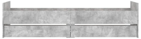 Betonszürke kisméretű egyszemélyes ágykeret 75 x 190 cm