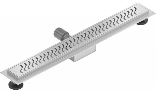 Mexen Lapos rozsdamentes acél zuhanyfolyó 50 cm minta M09, 1028050-15