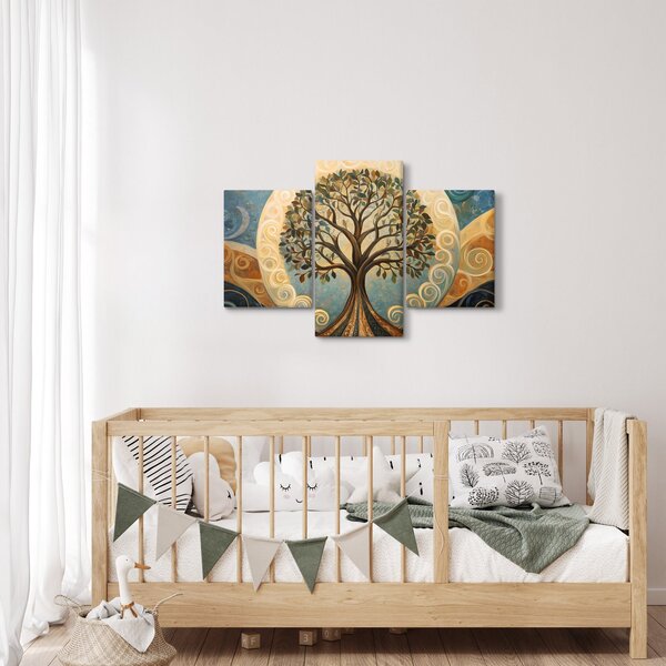 Kép – Életfa és spirálok (90x60 cm)