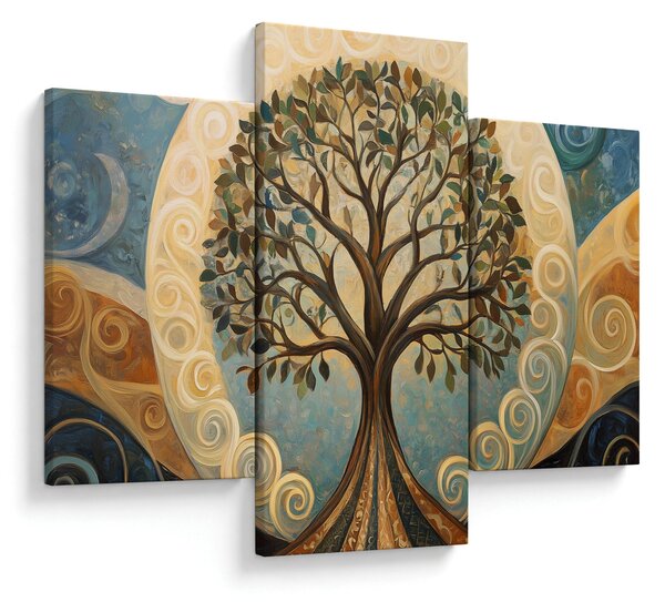 Kép – Életfa és spirálok (90x60 cm)