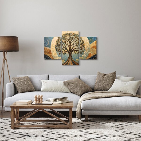 Kép – Életfa és spirálok (90x60 cm)