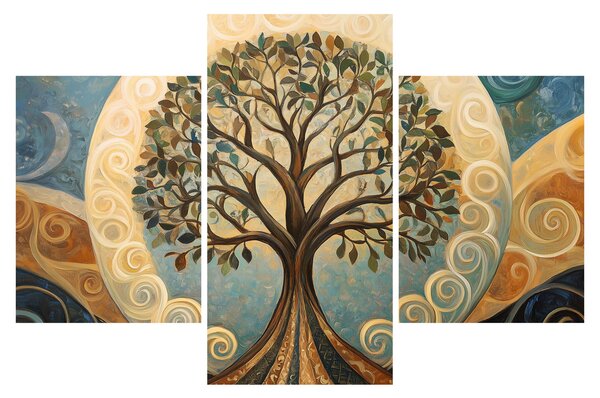 Kép – Életfa és spirálok (90x60 cm)