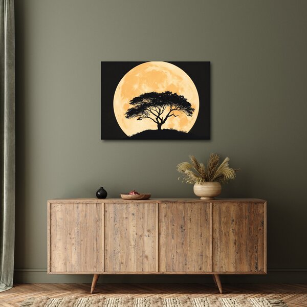 Kép – Fa arany teliholdban II. (70x50 cm)