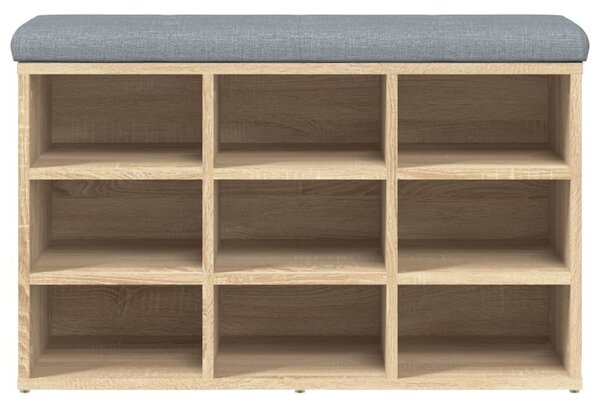 Sonoma tölgyfa cipőpad 82 x 32 x 50 cm rétegelt fa