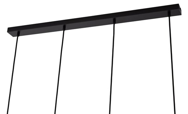 Lindby függőlámpa Tirane, színes, fém, hossza 94 cm, E27, dimmelhető, Fekete, Nappali / Étkező, fém, Modern