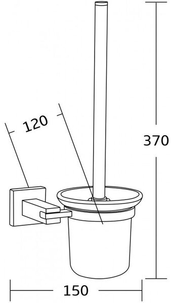 Mexen Vane WC kefe, arany - 7020950-50