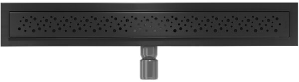 Mexen Lapos rozsdamentes zuhanyfolyó 60 cm, M12 minta, fekete, 1721060-15