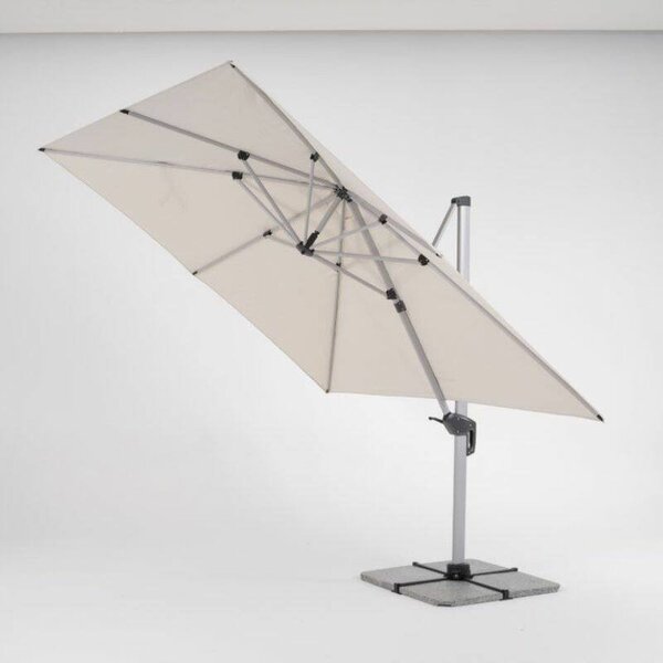 Napoli-Classic napernyő és talp szürke 300x300 cm