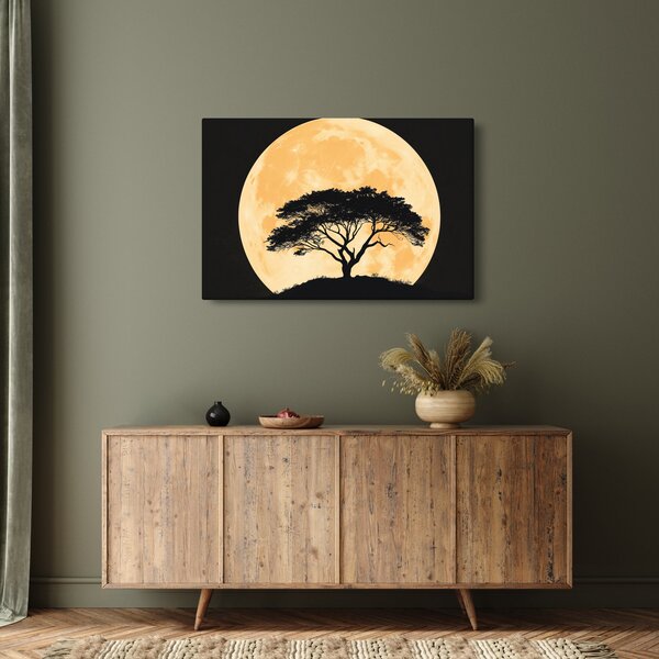 Kép – Fa arany teliholdban II. (90x60 cm)
