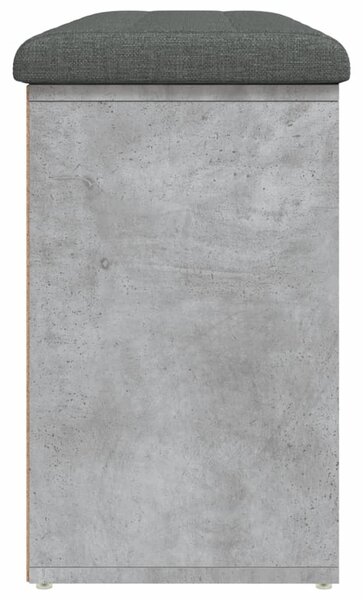Betonszürke szerelt fa cipőtároló pad 102 x 32 x 50 cm