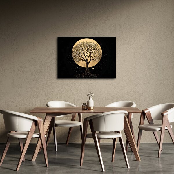 Kép – Fa arany teliholdban I. (70x50 cm)