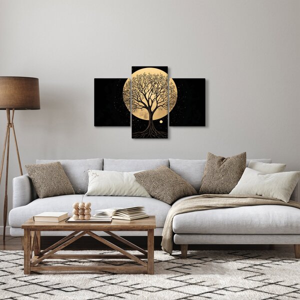 Kép – Fa arany teliholdban I. (90x60 cm)