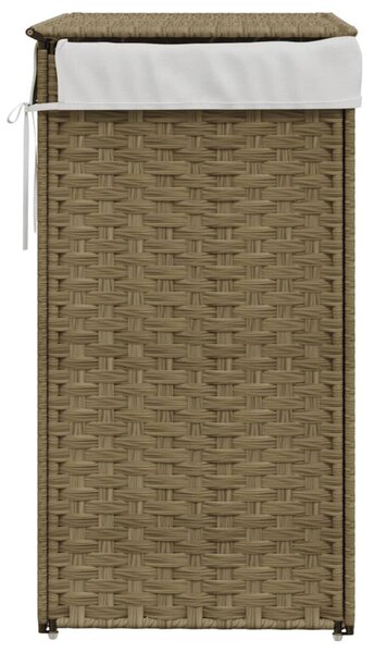 Polyrattan szennyeskosár fedéllel 46x33x60 cm