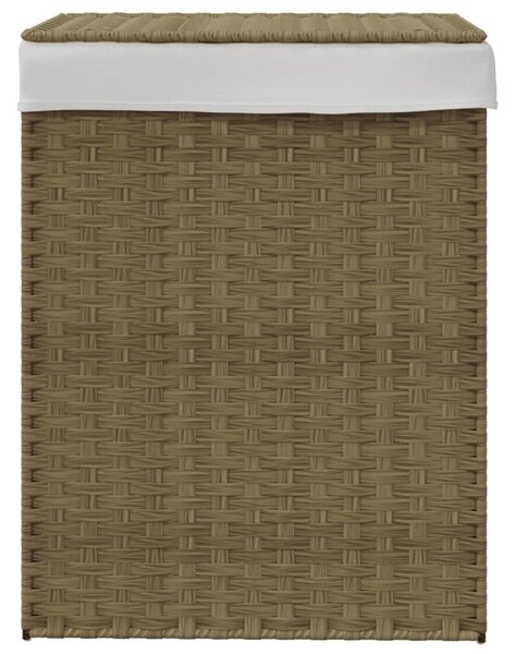 Polyrattan szennyeskosár fedéllel 46x33x60 cm