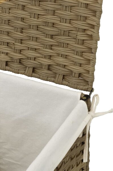 Polyrattan szennyeskosár fedéllel 46x33x60 cm