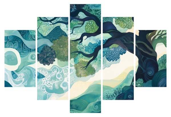 Kép – Az életfa zöld lombkoronája (150x105 cm)