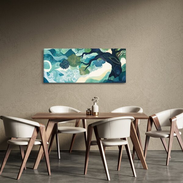 Kép – Az életfa zöld lombkoronája (120x50 cm)