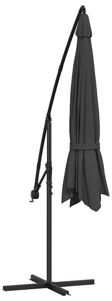 Antracitszürke konzolos kerti napernyő alumínium rúddal 350 cm