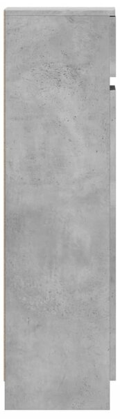 Betonszürke szerelt fa cipősszekrény 100,5 x 28 x 100 cm