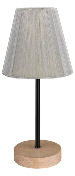 Mila asztali lámpa E27-es foglalat, 1 izzós, 25W tölgy-fekete-ezüst