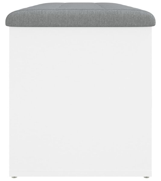Fehér, öntött/fából készült tárolópad 102 x 42 x 45 cm