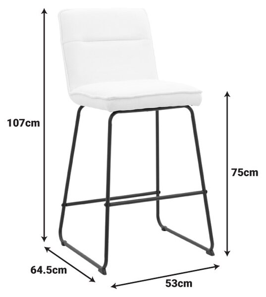 Bárszék, Essential, fehér, 53x64.5x107 cm
