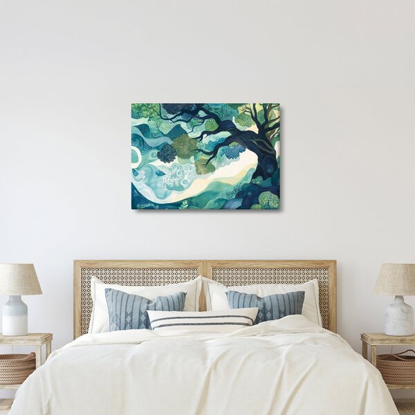Kép – Az életfa zöld lombkoronája (70x50 cm)