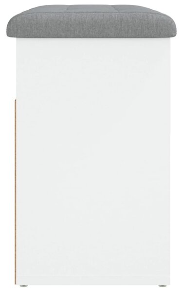 Fehér cipőpad 62 x 32 x 50 cm rétegelt fából