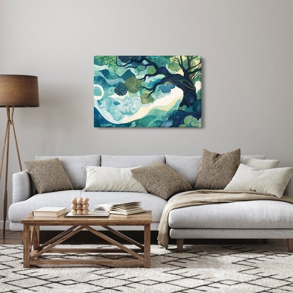 Kép – Az életfa zöld lombkoronája (90x60 cm)