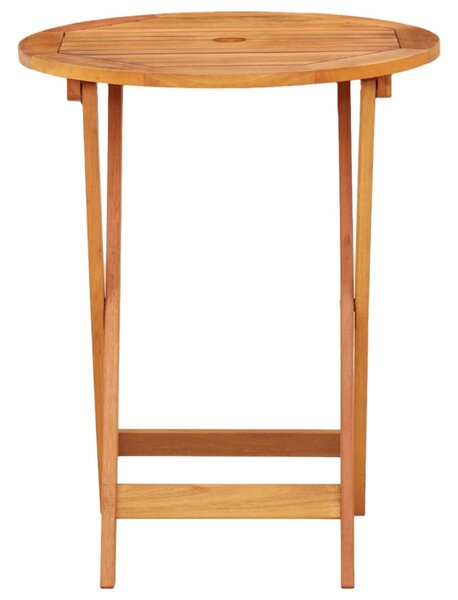 Tömör eukaliptuszfa összecsukható kerti asztal Ø 60 x 75 cm