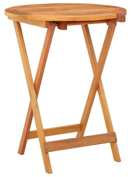 Tömör eukaliptuszfa összecsukható kerti asztal Ø 60 x 75 cm