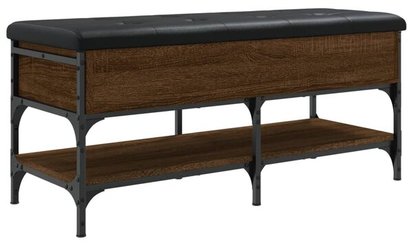 Barna tölgy színű szerelt fa cipőpolc 102 x 42 x 45 cm