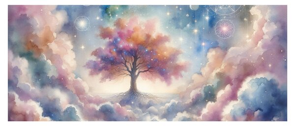 Kép – Életfa a felhőkben (120x50 cm)
