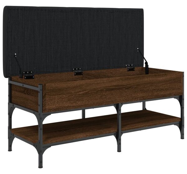 Barna tölgy színű szerelt fa cipőpolc 102 x 42 x 45 cm