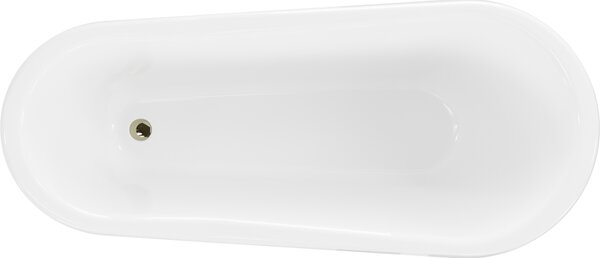 Mexen Retro szabadon álló kád 170 x 75 cm, fehér, arany lábak - 53251707500-50
