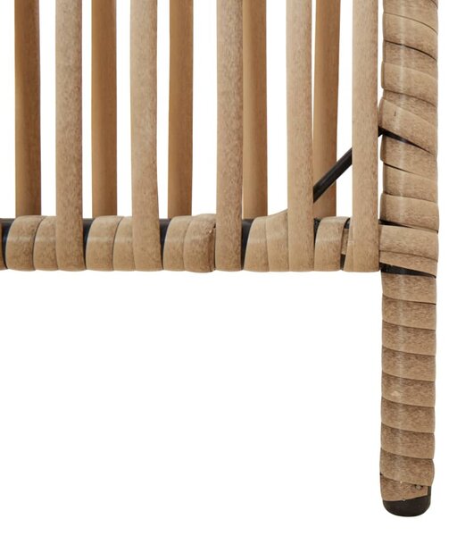Bézs 5-paneles polyrattan térelválasztó